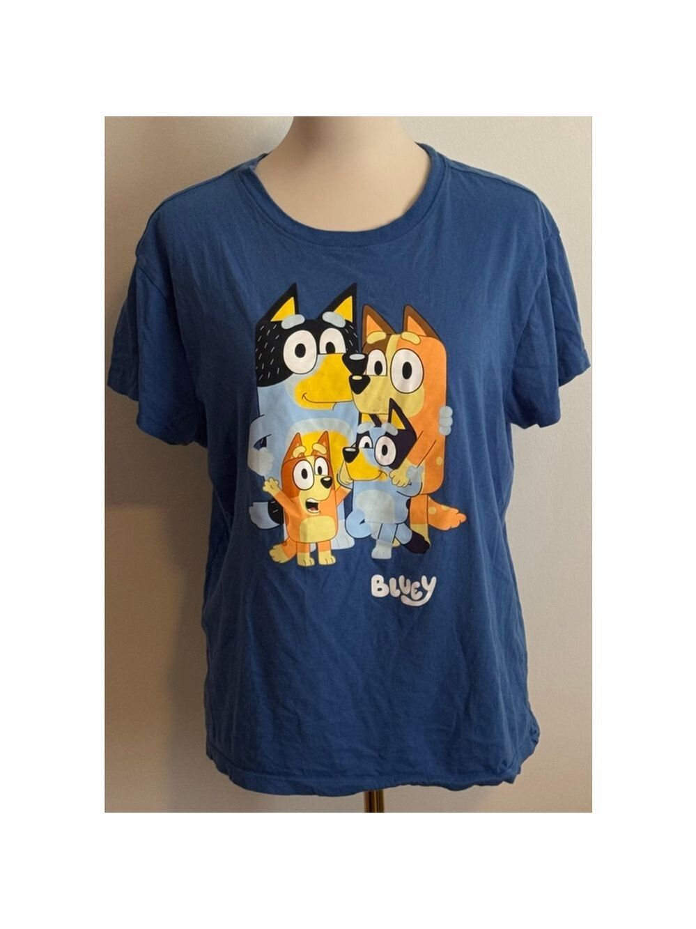 Women's Bluey Short Sleeve Tee L Blue Orange